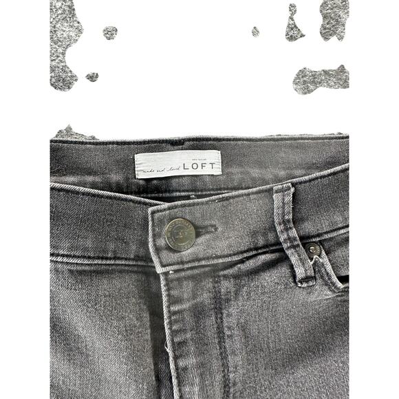 Ann Taylor LOFT Gray Black Wash Denim Mid-Rise Skinny Jeans Women's - Picture 4 of 10